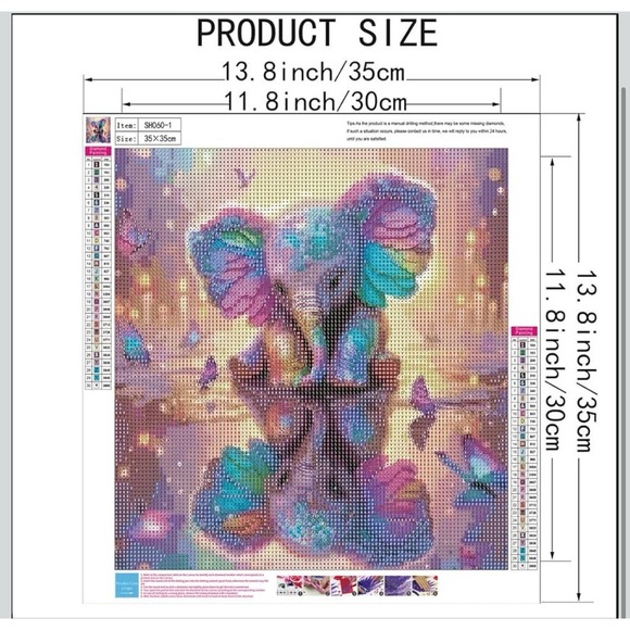 SHICERNHJ Other - 5D Diamond Painting Kits for Adults, Animal Elephant Full Drill Diamond Painting